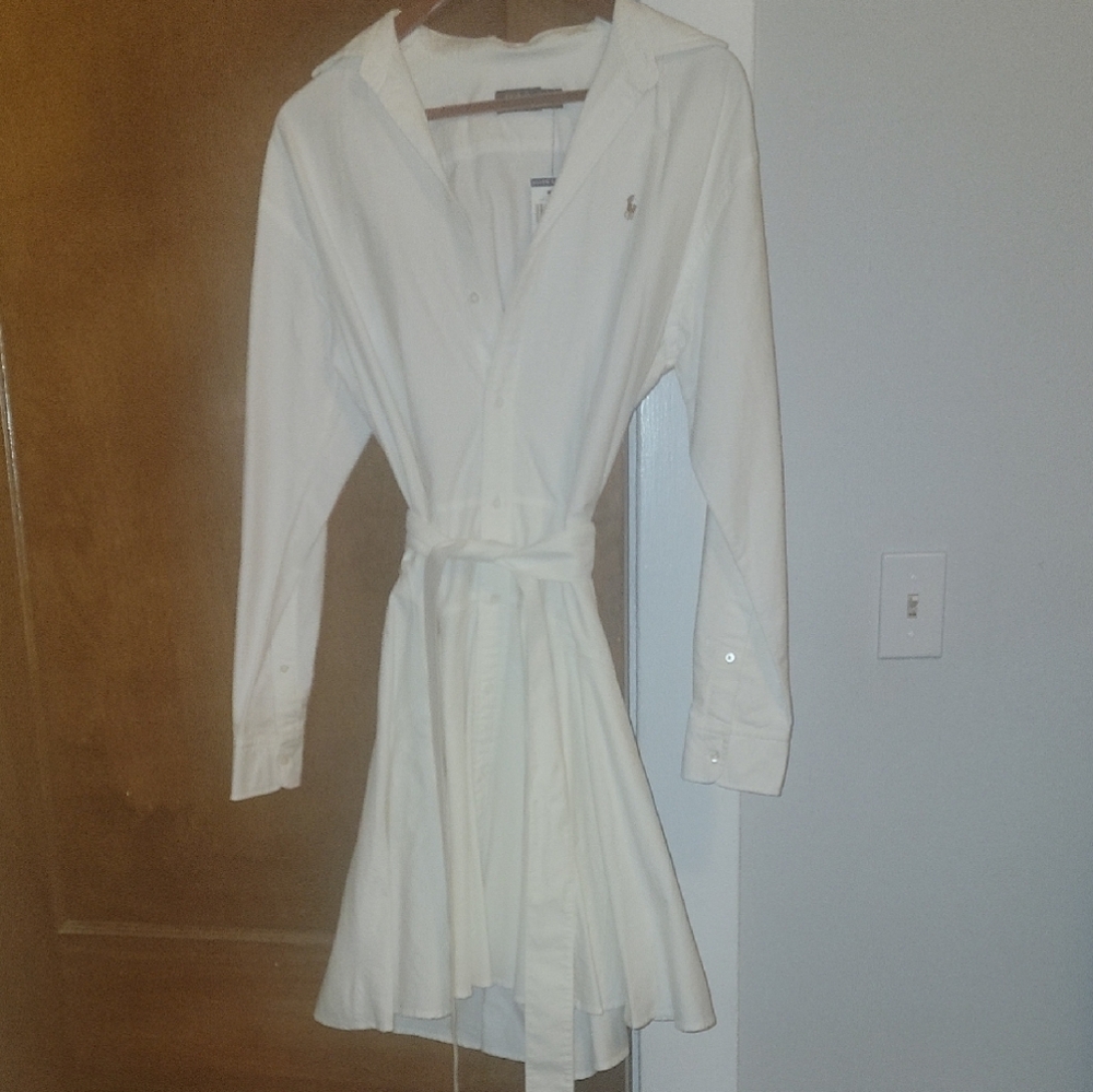 Ralph Lauren White Long Sleeve Dress